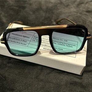 Stylish Black and Gold Sunglasses